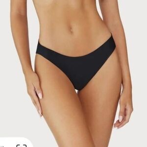 NWT PQ Swim High Cut Teeny Bottom Black Sz M